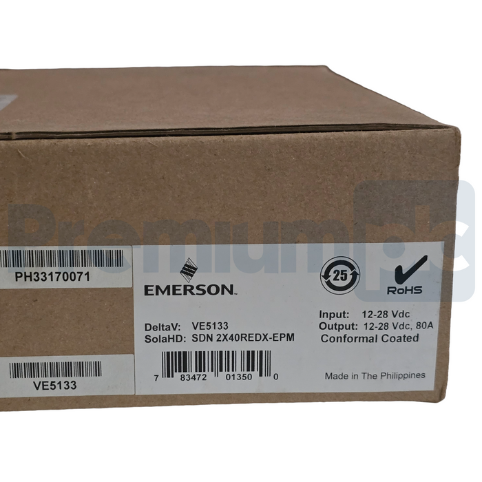 Emerson DeltaV SolaHD VE5133 | SDN2X40REDX-EPM Power Supply 12-28VDC 80A NSMP