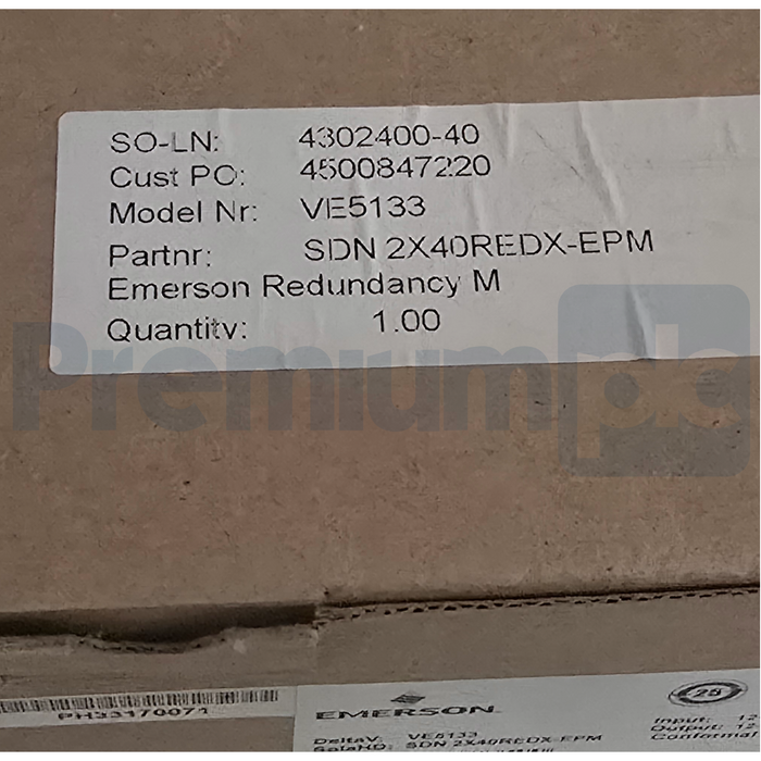 Emerson DeltaV SolaHD VE5133 | SDN2X40REDX-EPM Power Supply 12-28VDC 80A NSMP