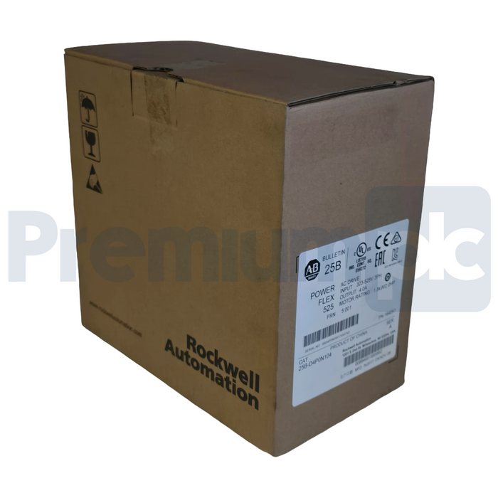 Allen Bradley 25B-D4P0N104 /A PowerFlex 525 AC Drive 2HP 480V 3PH FRN 5.001 NSMP