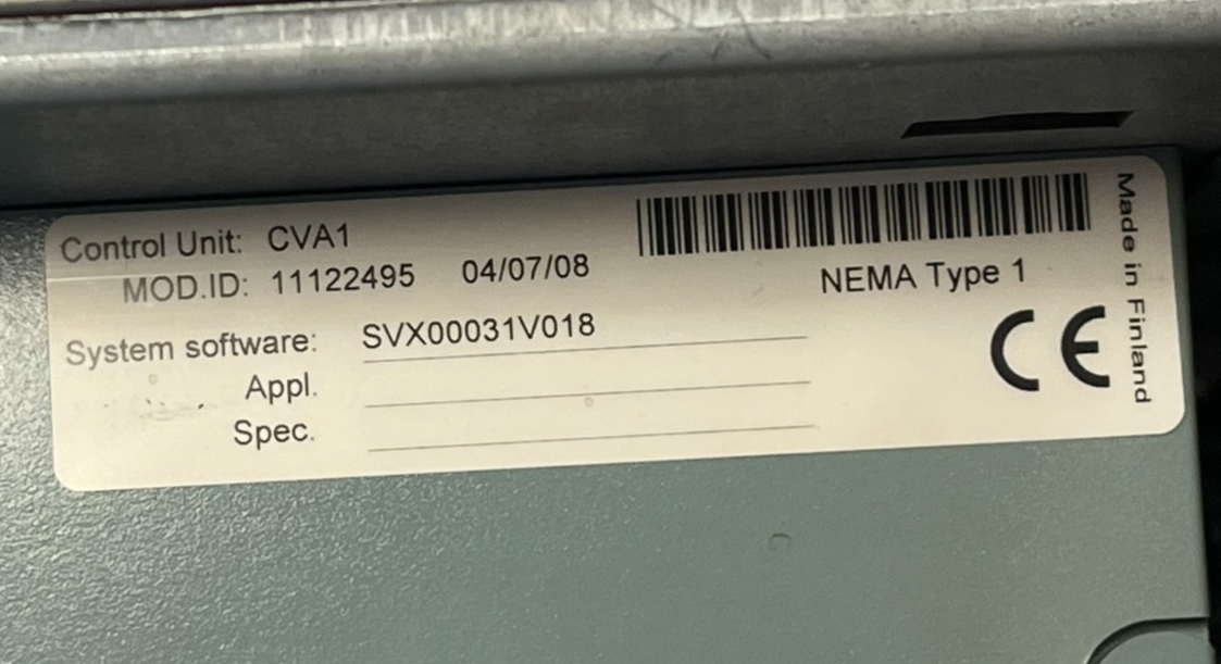 EATON SVX003A1-5A4B1 Variable Frequency Drive 3HP 600V 3-Phase SVX9000 VFD