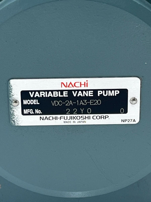 NACHI VDC-2A-1A3-E20 Hydraulic Variable Vane Pump 1" Shaft *BROKEN BOLTS*