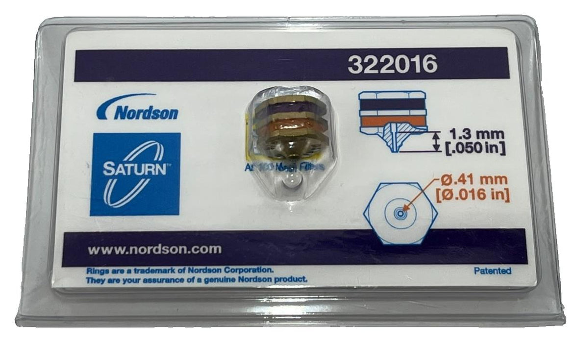 NORDSON 322016 Saturn Precision Hot Melt Nozzle .016 Orifice .050 Engagement