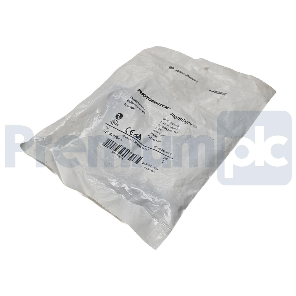 Allen-Bradley 42EF-R2MPB-F4 /D RightSight Transmitted Beam Receiver 20m M12 NSFS