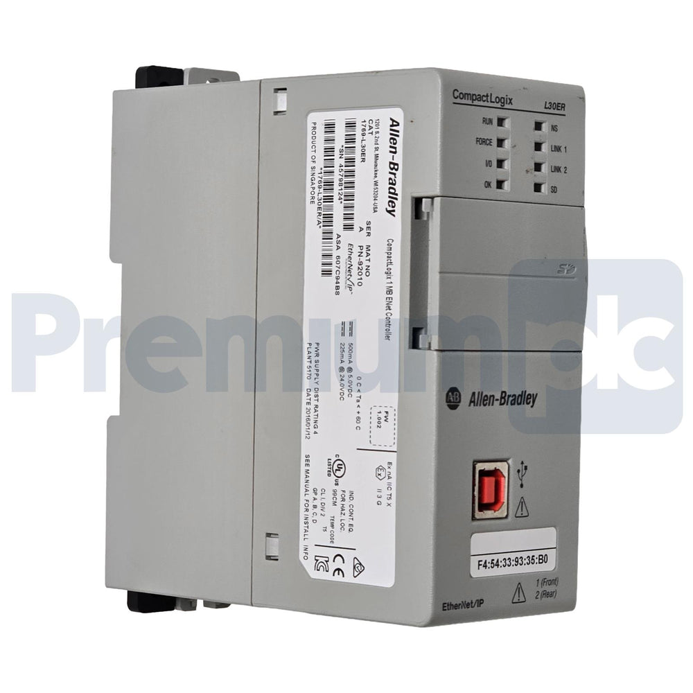 Allen-Bradley 1769-L30ER /A CompactLogix 5370 L3 Controller 1MB Dual ENet NSNP