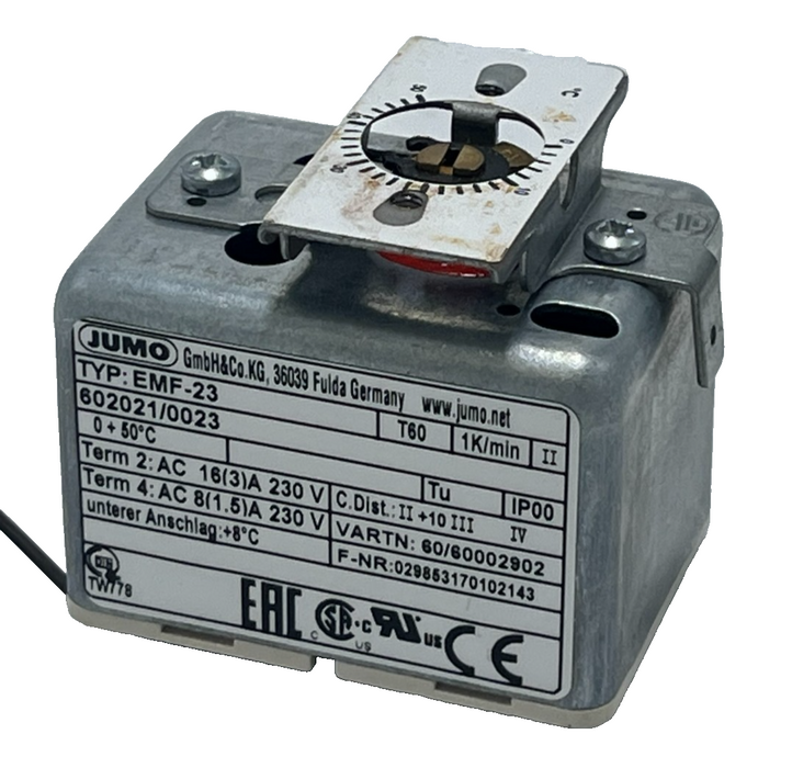 JUMO EMF-23 Electromechanical Thermostat Temperature Controller DIN Rail EMF23