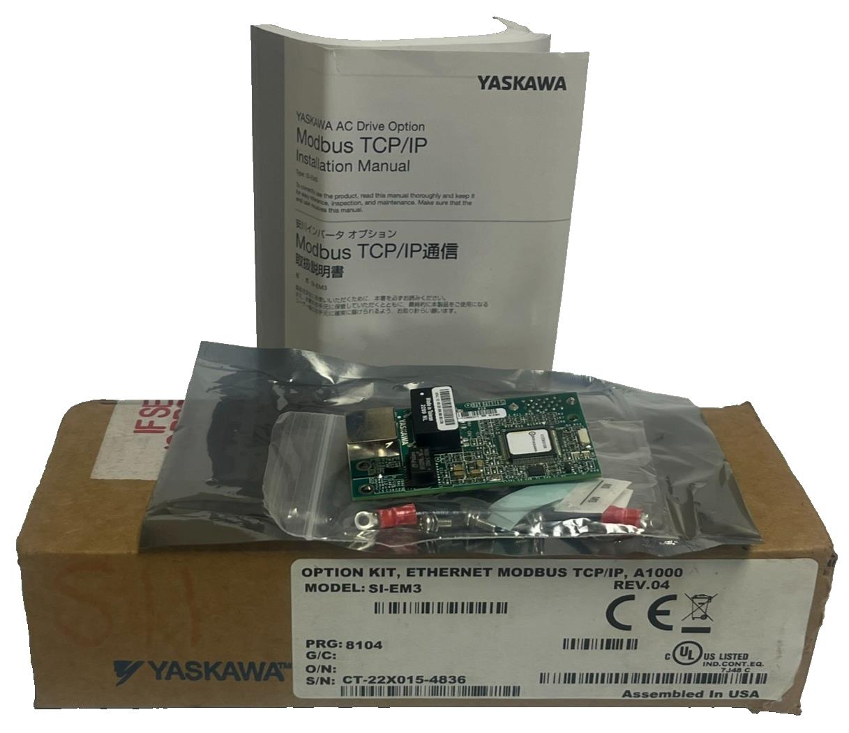 YASKAWA SI-EM3 Modbus TCP/IP Option Card A1000 REV 04 Network Interface Card