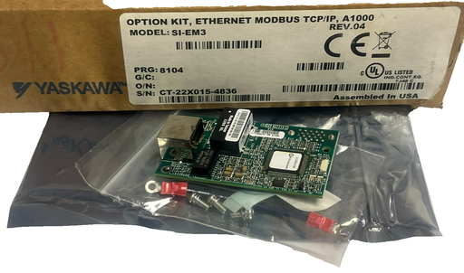 YASKAWA SI-EM3 Modbus TCP/IP Option Card A1000 REV 04 Network Interface Card