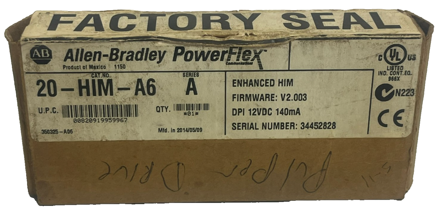 ALLEN-BRADLEY 20-HIM-A6 Ser. A PowerFlex Enhanced HIM V2.003 LCD Keypad 20HIMA6