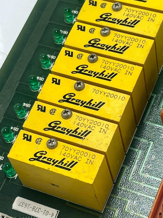 HONEYWELL 51401186-100 Rev A PC Board W/ 16 GRAYHILL Y0YY20010 RELAYS 140VAC