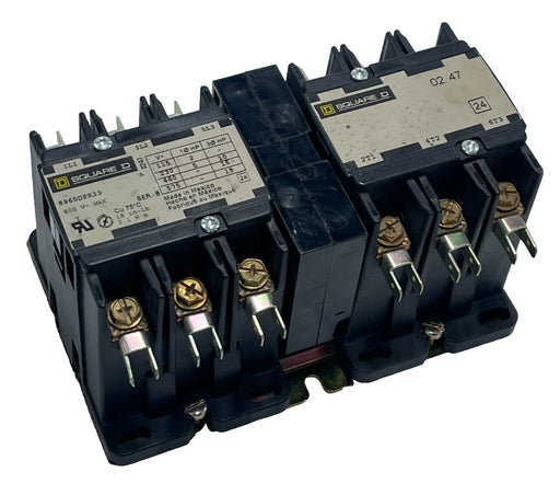 SQUARE D 8965DPR33V02 Ser. B Reversing Hoist Contactor 30A 600V 120V Coil, NSNP