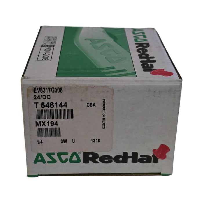 ASCO EV8317G308 3-Way/2-Pos Solenoid Valve 1/4" NPT  S/S 24VDC 8317G308 NSMP