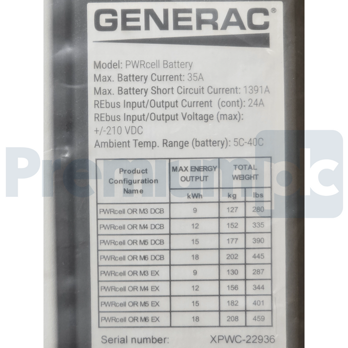 Generac APKE00028 | PWRcell Outdoor Rated 3R Battery Cabinet Enclosure NSMP
