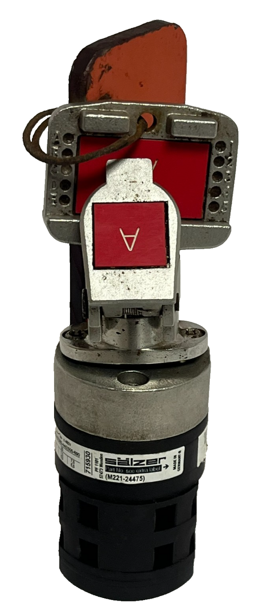 Salzer M221-24475 Rotary Cam Switch - 3-Phase 20A 600VAC - Industrial Key Switch