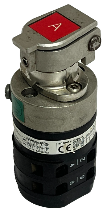 Salzer M221-24475 Rotary Cam Switch - 3-Phase 20A 600VAC - Industrial Key Switch