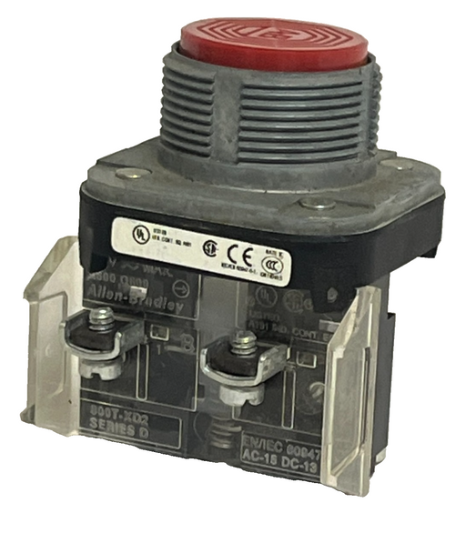 Allen-Bradley 800T-A6D2 Ser. T 30mm Momentary Push Button - Flush Head - Red