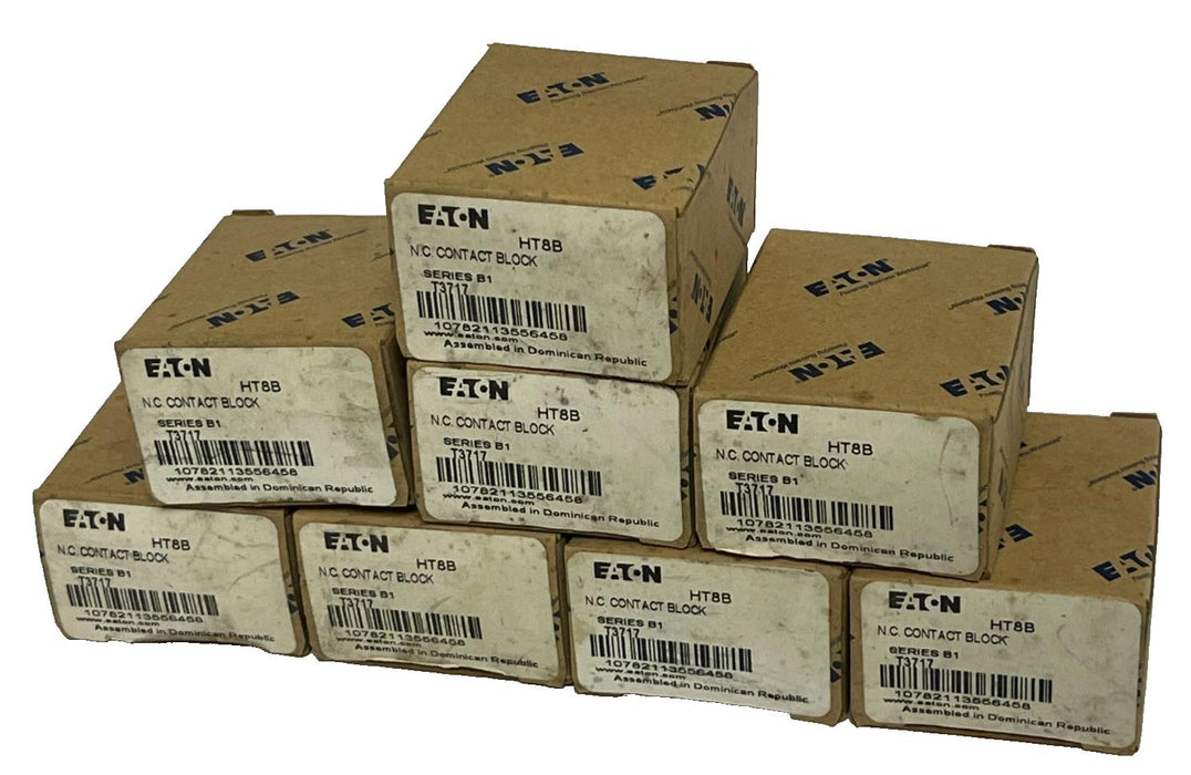 LOT OF 8 Eaton HT8B Contact Block Series B1 30mm HT800 N.C. Normally Closed NSMP