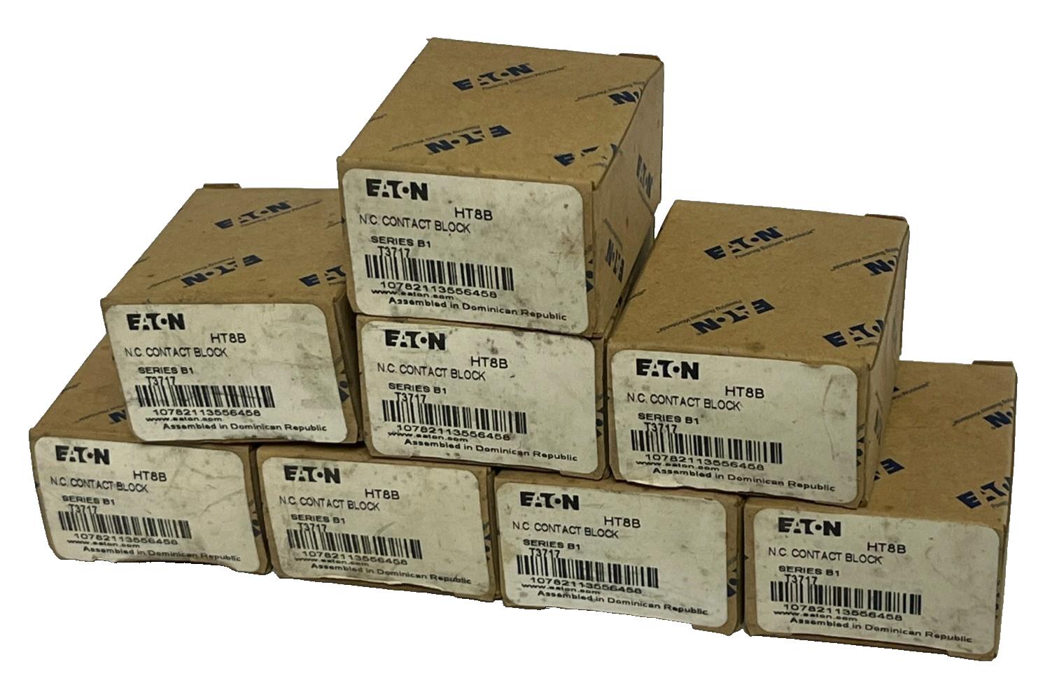 LOT OF 8 Eaton HT8B Contact Block Series B1 30mm HT800 N.C. Normally Closed NSMP