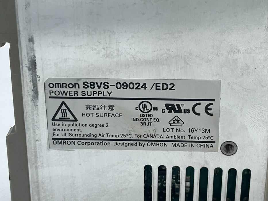 Lot of 2: Omron S8VS-09024/ED2 Switch Mode Power Supply 24VDC 3.75A 90W