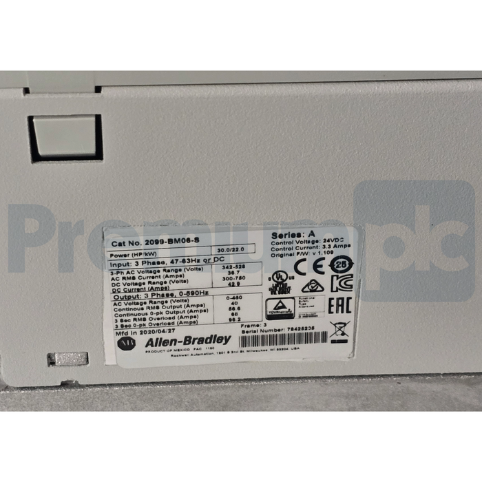 Allen-Bradley 2099-BM06-S /A Kinetix 7000 Servo Drive 22kW/30HP 2099BM06S NSMP