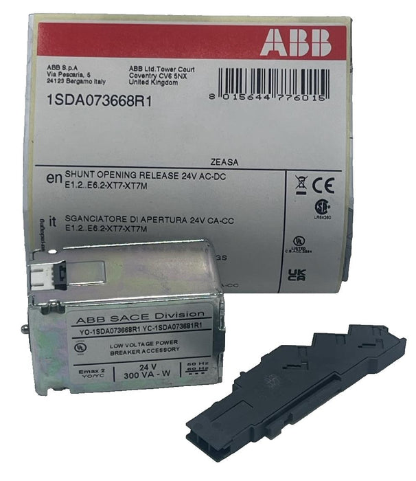 ABB 1SDA073668R1 Shunt Opening Release | 24V AC/DC | Emax 2 & Tmax XT, NSMP