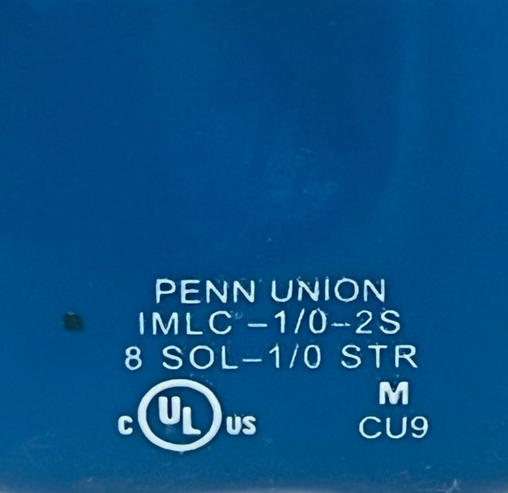 Box of 2 Penn-Union IMLC-1/0-2S Insulated Mechanical Connectors 2-Port 1/0-14