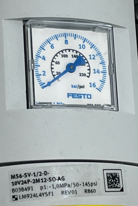 Festo MSB6-AGD:C4:J23:F1:V39-WP Service Unit Combination - Air Prep G3/4 12-Bar