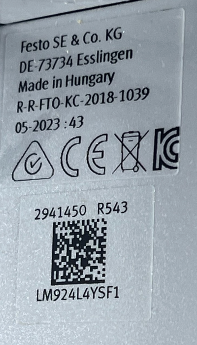 Festo MSB6-AGD:C4:J23:F1:V39-WP Service Unit Combination - Air Prep G3/4 12-Bar