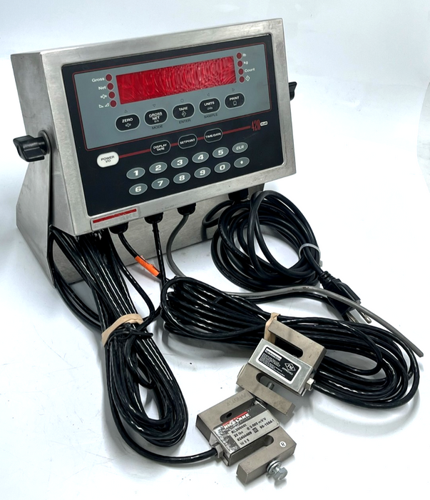Rice Lake 420 Plus -2A Indicator 85124/01 & (2) RL20000I-25 S-Beam Load Cells