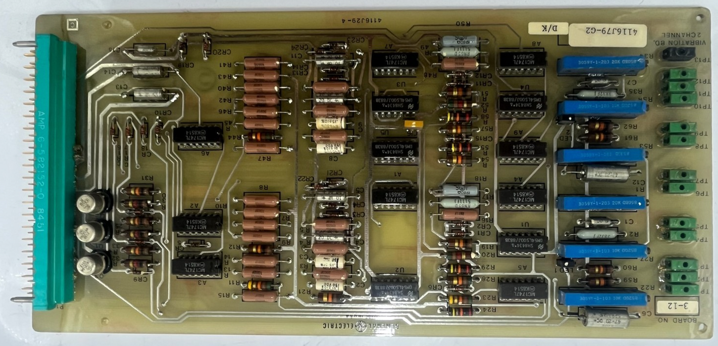 GE 4116J79-G2 Vibration Monitoring Board | 2-Channel | 4116J29-4 No. 3-12