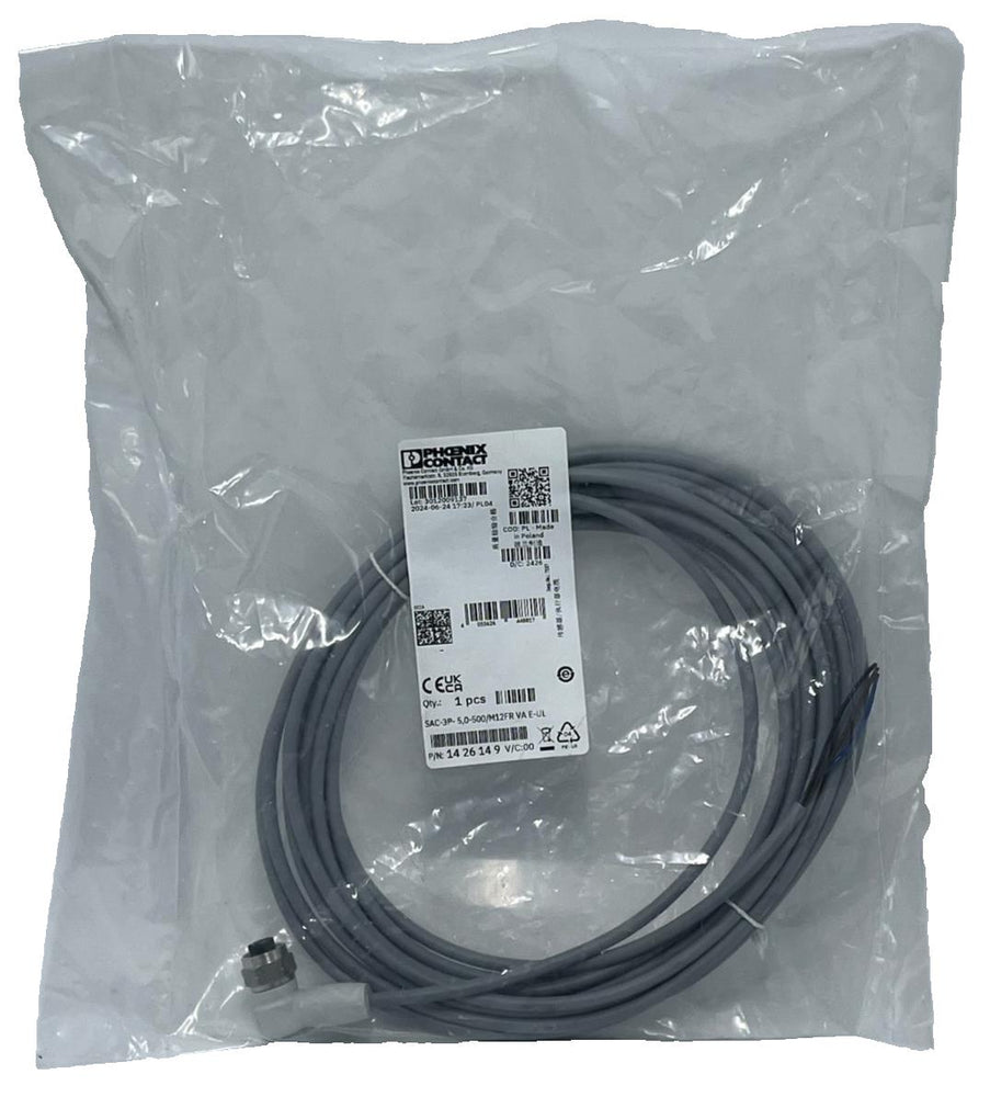 Phoenix Contact 1426149 SAC-3P-5,0-500/M12FR VA E-UL Sensor/Actuator Cable 5m