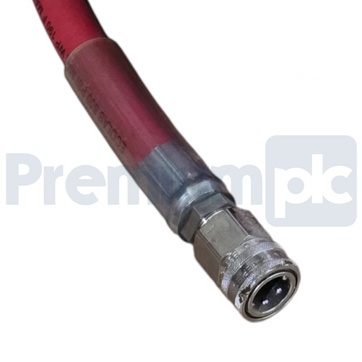 ECOLAB Red Hot Water Hose 800PSI WP 190°F MAX 50' w/Quick Disconnects S94783005