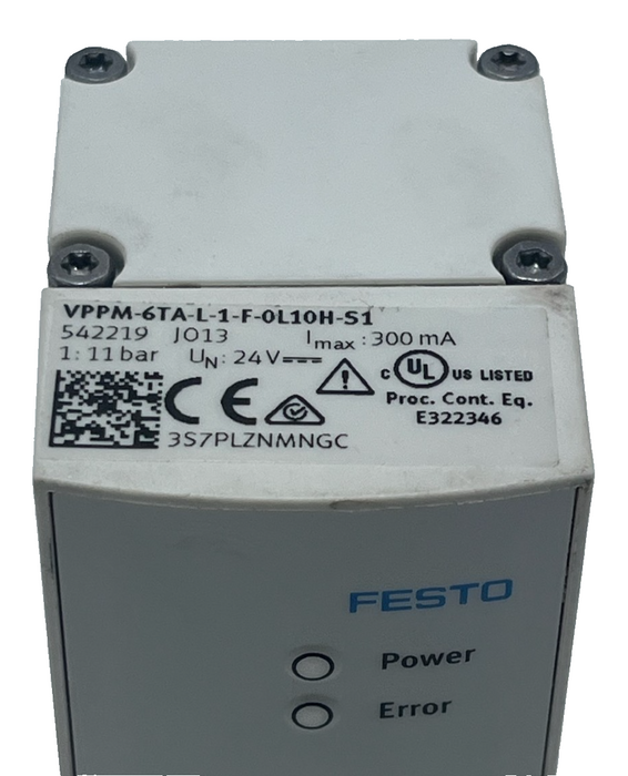 Festo VPPM-6TA-L-1-F-0L10H-S1 Proportional Pressure Regulator | 0-10 Bar LED