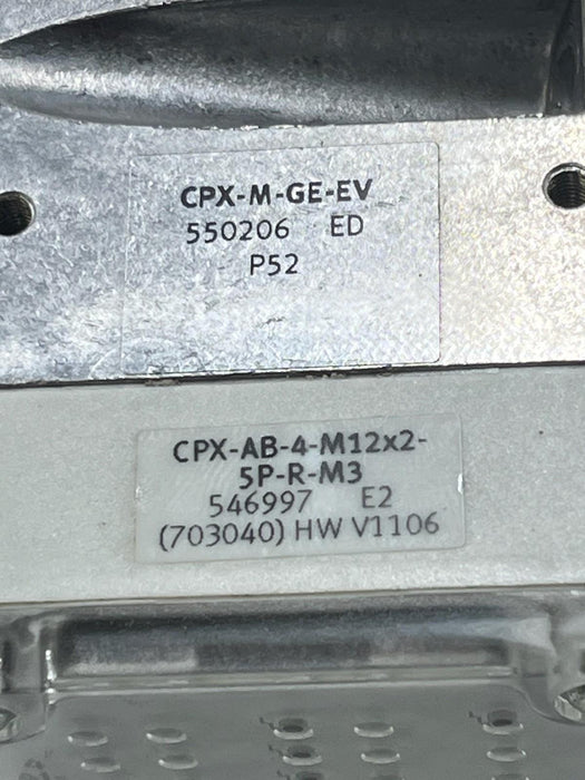 Festo CPX-AB-4-M12x2-5P-R-M3 (546997) with CPX-M-GE-EV Interlinking Block