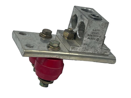 ILSCO D1039 600MCM-2 Mechanical Lug w/ Electrical Bus Bar & Red Insulators