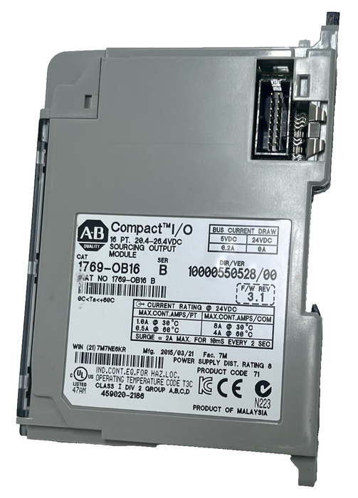 Allen-Bradley 1769-OB16 / B CompactLogix 16-Point 24VDC Sourcing Output Module