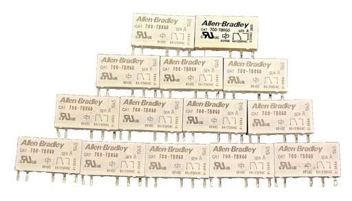 Lot of 14 Allen-Bradley 700-TBR60 Series A Terminal Block Relays 60VDC 6A