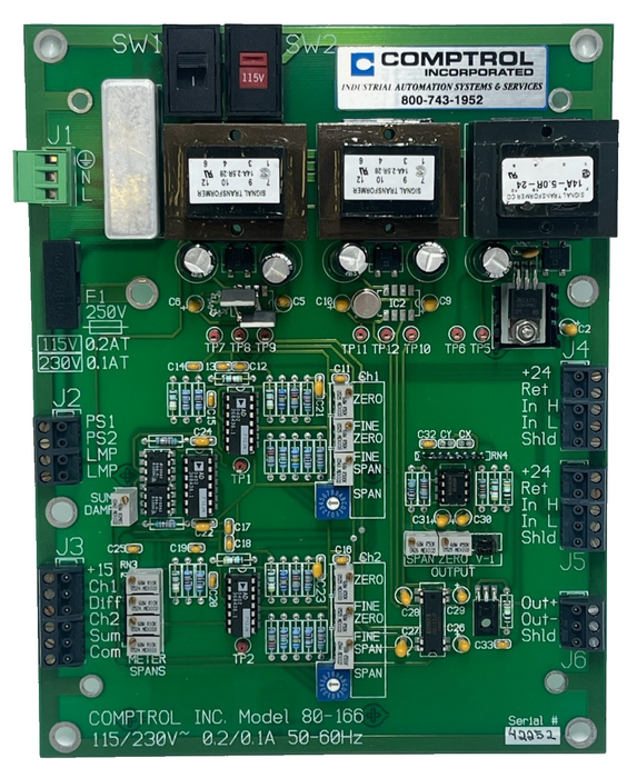 Comptrol 80-166 Tension Indicator Board | 115/230V | 50/60Hz | Industrial PLC