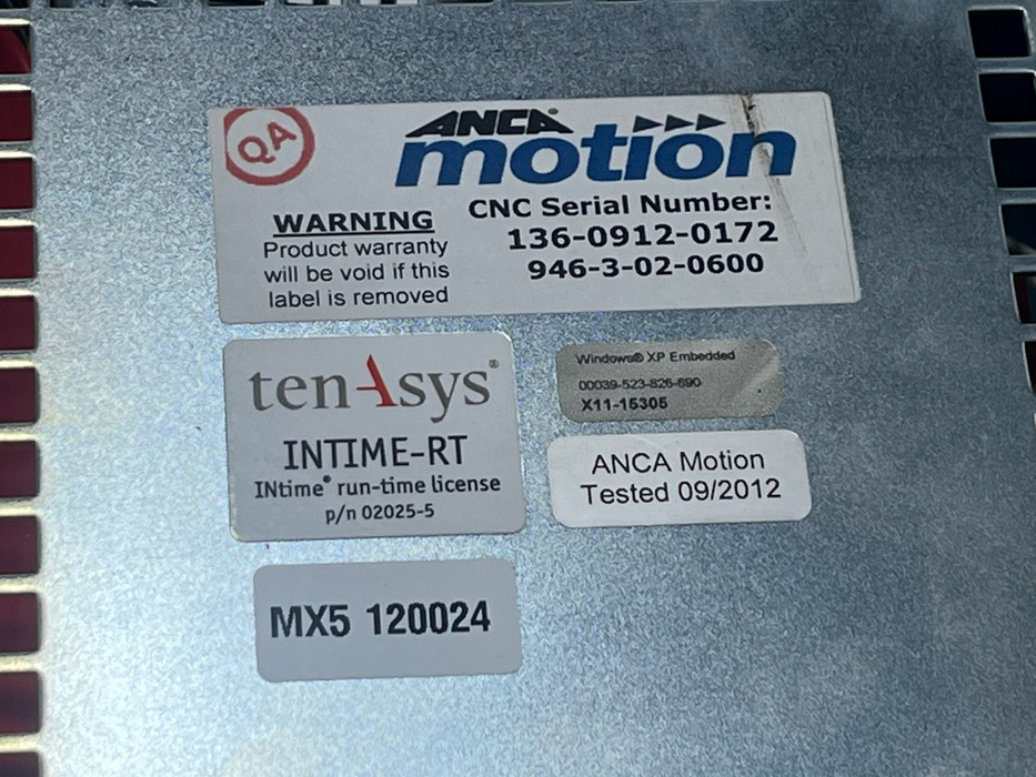 ANCA Motion AMC5 CNC Controller | 946-0-XX-1000SP | SERCOS PMK8/9 Module, NSMP