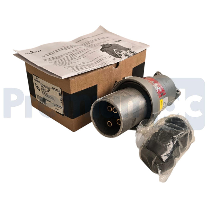 Appleton ACP6034BC Powertite 60 Amp 600V 3-Wire 4-P Metallic Clamping Ring Plug