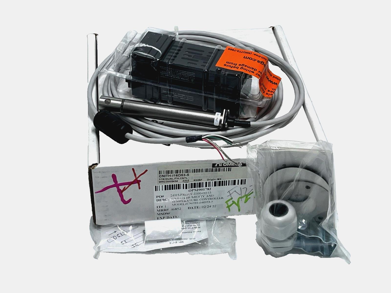 Omega CNITH-I16D53-5 iSeries Humidity & Temp Controller 1/16 DIN 5" Probe NSMP