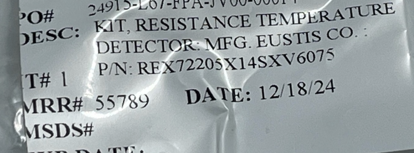 Eustis Pyrocom REX72205X14SXV6075 Industrial Thermocouple Sensor - NSNP