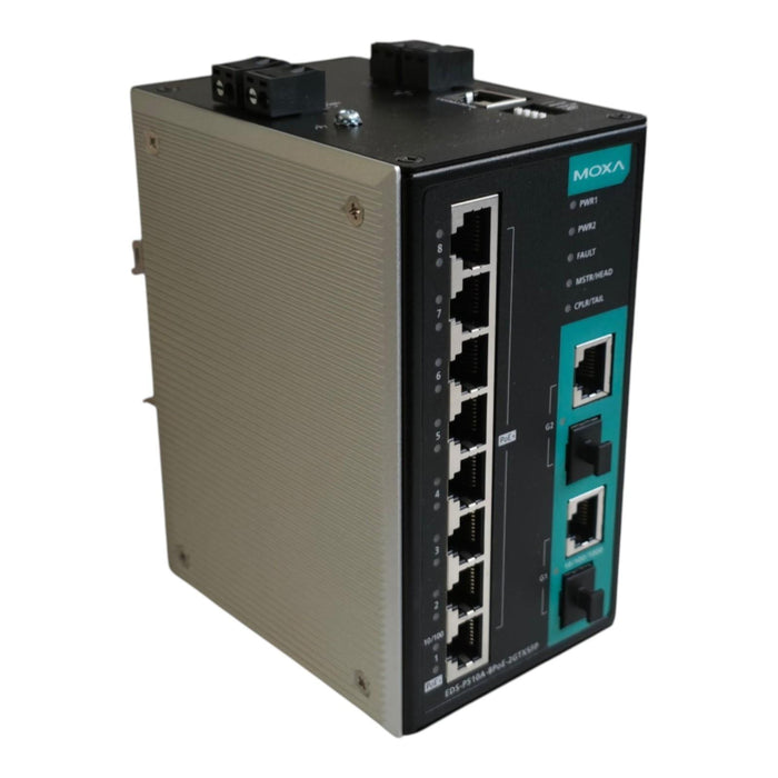 Moxa EDS-P510A Managed Ethernet PoE+ Switch EDS-P510A-8PoE-2GTXSFP V1.1.0 NSMP