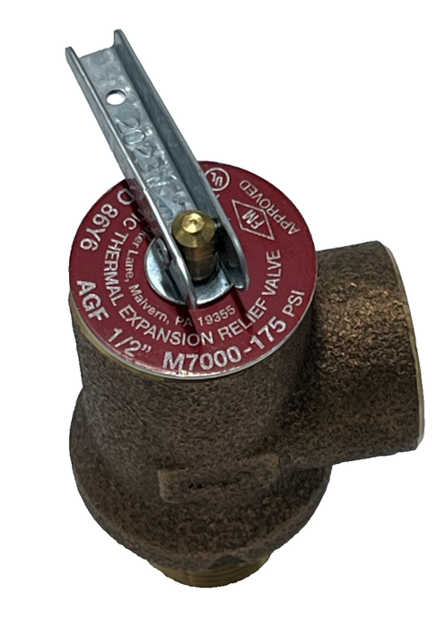 AGF 1/2" M7000-175 PSI Pressure Relief Valve Fire Sprinkler System UL Listed FM