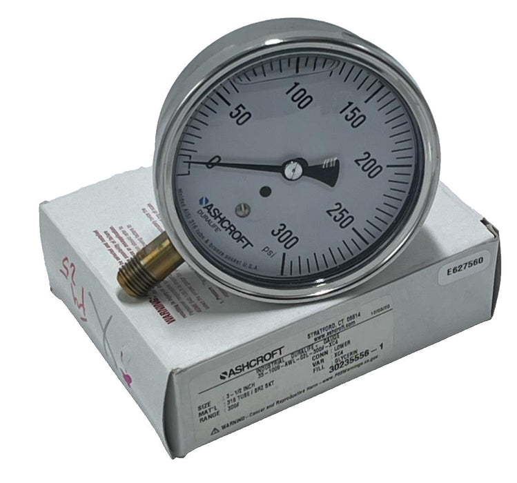 Ashcroft 35-1009-AWL-02L-300#-XC4 Duralife Pressure Gauge 3.5" 0-300 PSI Liquid
