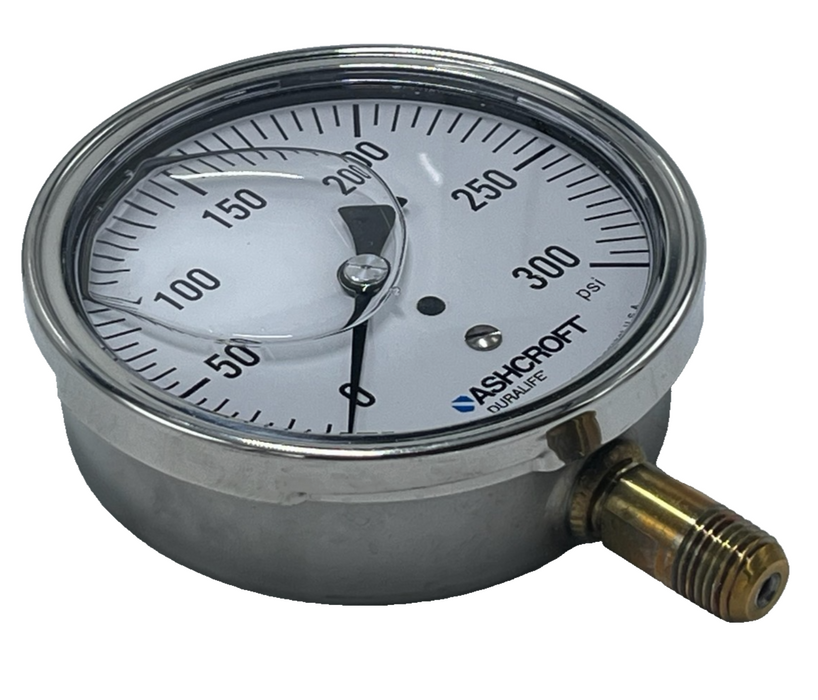 Ashcroft 35-1009-AWL-02L-300#-XC4 Duralife Pressure Gauge 3.5" 0-300 PSI Liquid