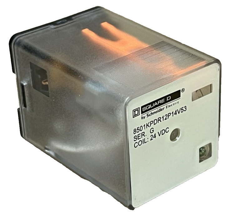 Square D 8501KPDR12P14V53 8-Pin Relay 24VDC Coil DPDT 10A LED Indicator, NSMP