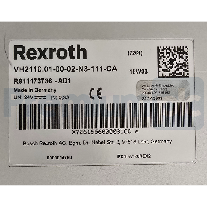 Rexroth R911173736 | VH2110.01-00-02-N3-111-CA IndraControl Mobile Control Panel
