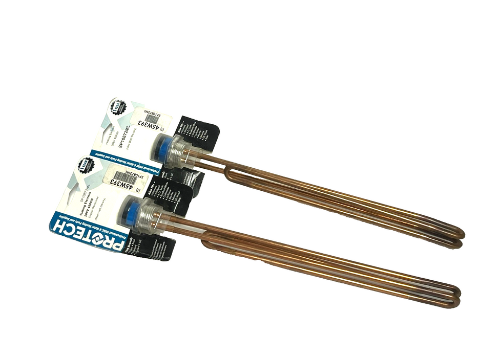 LOT of 2 Protech Rheem SP10872ML Heating Element 208V 4500W Copper Resistored