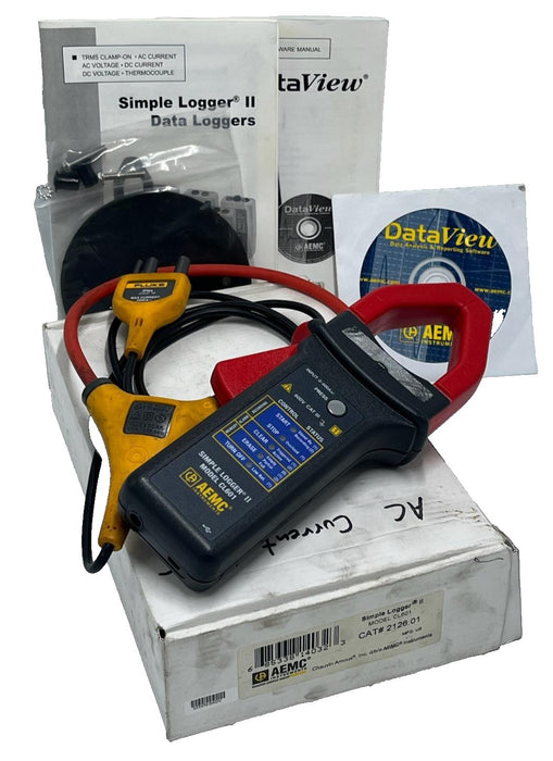 AEMC CL601 Simple Logger II AC Current Datalogger NIB + Fluke iFlex i2500-18