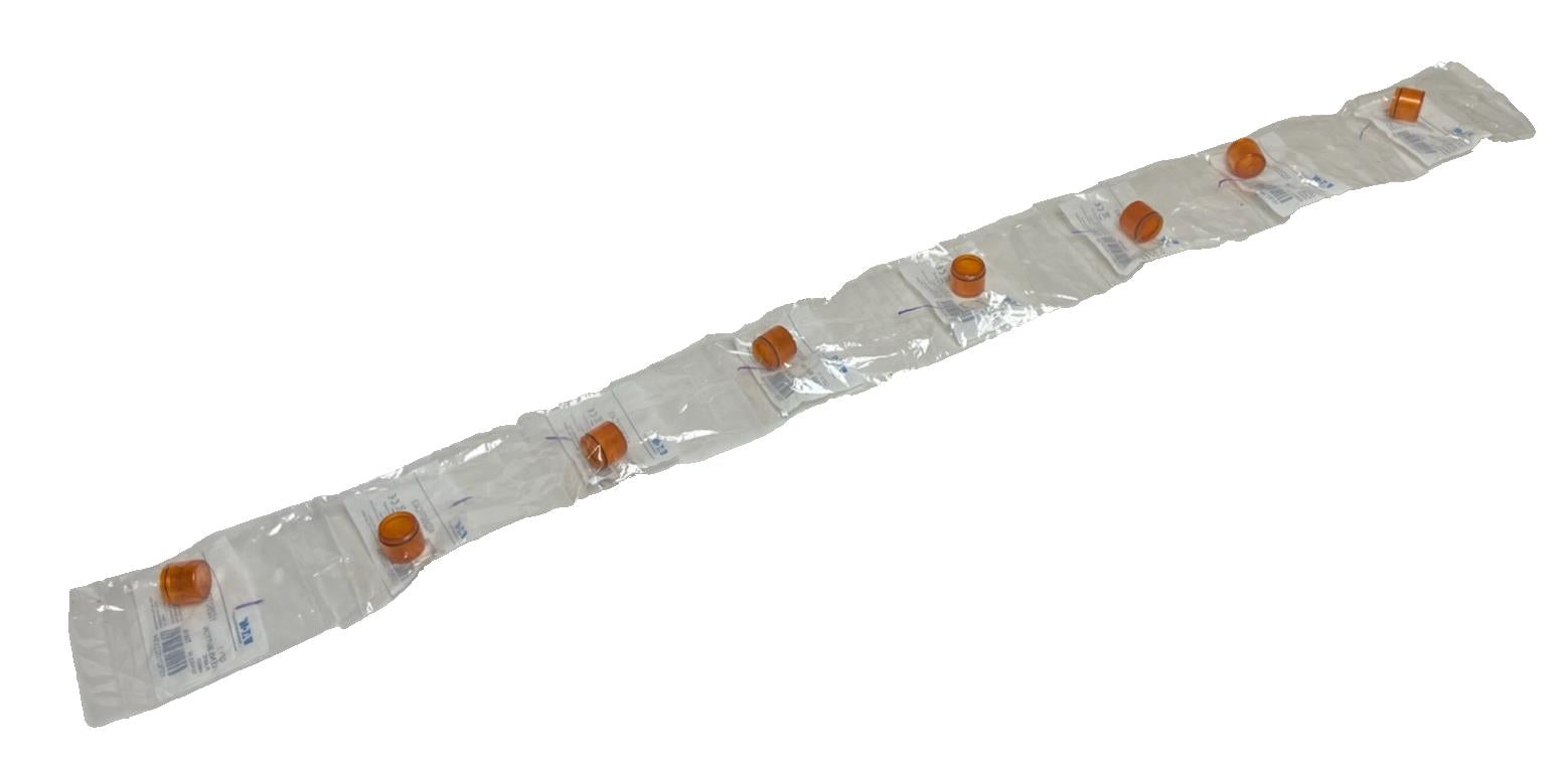 Lot of 8 Eaton 10250TC43 Amber Lens Button Series A4 Plastic 30.5mm NSFS